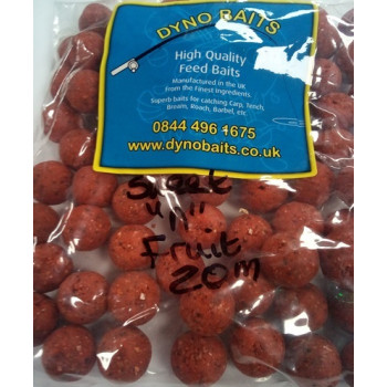 20mm HIGH GRADE SHOCK FISH & MEAT BOILIES 500g DYNO BAITS