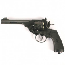 Webley MKVI Service 6 inch Revolver 12g co2 Air Pistol .177 calibre Pellet version .455 Aged Battlefield Finish