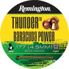 Remington Thunder BARACUDA Power .177 calibre Semi Pointed Copper Coated Air Gun Pellets 10.65 grains Tin of 300